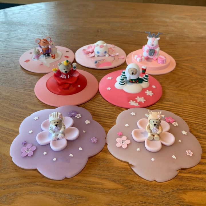 帶有卡通立體公仔的硅膠杯蓋讓你心情愉悅